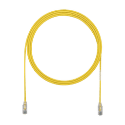 Cable de Parcheo TX6, UTP Cat6, Diámetro Reducido (28AWG), Color Amarillo, 10ft 