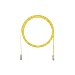 Cable de Parcheo TX6, UTP Cat6, Diámetro Reducido (28AWG), Color Amarillo, 3ft 