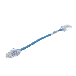 Cable de Parcheo TX6, UTP Cat6, Diámetro Reducido (28AWG), Color Azul, 8in (20.2cm)