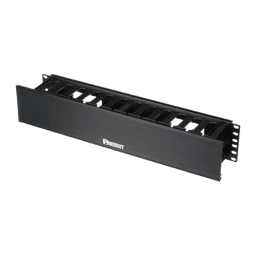 Organizador de Cables Horizontal PatchLink, Sencillo (Solo Frontal), Con Tapa Extendida, Para Rack de 19in, 2UR