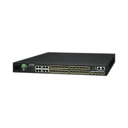 Switch Administrable L3 16-Puertos 100/1000X SFP, 8-Puertos Gigabit TP/SFP, 4-Puertos 10G SFP+ Stackable