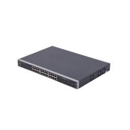 Switch Administrable L2+ de 24 puertos 10/100/1000T PoE+ con 4 puertos combo TP/SFP Gigabit