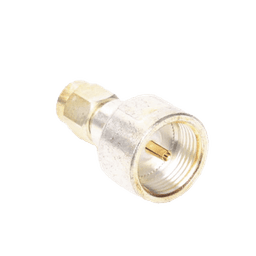 Adaptador UNIDAPT Hembra a SMA Macho, Plata / Oro / Teflón.