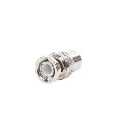 Conector BNC Macho de Rosca para Cable RG-58/U, RG-142/U, Níquel, Oro, Delrin. .