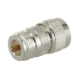 Adaptador en Línea de Conector N Hembra a UHF Macho (PL-259), Plata/ Oro/ Teflón.