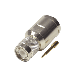 Conector TNC Macho de Rosca en 50 Ohm para cable LMR-400, 9913, 8214, CNT-400, RG8/U-SYS, RFLASH-1113, Plata/ Oro/ Teflón.