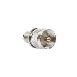 Adaptador en Línea de Conector TNC Hembra a UHF Macho (PL-259), Níquel/ Oro/ Teflón.