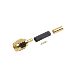 Conector SMA Macho Inverso de Anillo Plegable para Instalar en Cables RG-174/U y RG-316/U.