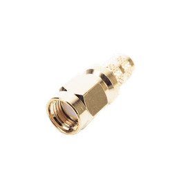 Conector SMA Macho Inverso de Anillo Plegable para Cables 9258, RG-8/X, LMR-240, Oro/Oro/Teflón.