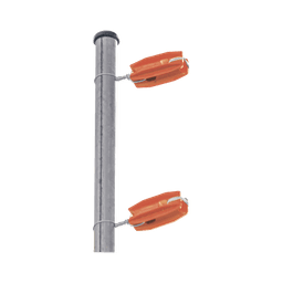 Aislador de color Naranja para postes de esquina de alta Resistencia con Anti UV de uso en cercos eléctricos
