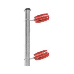 Aislador de color Rojo para postes de esquina de alta Resistencia con Anti UV de uso en cercos eléctricos