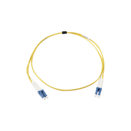 Jumper de Fibra Óptica Monomodo (OS2), XGLO, Riser, LC/UPC-LC/UPC Duplex, OFNR, Color Amarillo, 1 Metro