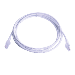 Patch Cord MC6 Modular Cat6 UTP, CM/LS0H, 10ft, Color Blanco, Versión Bulk (Sin Empaque Individual)