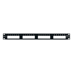 Patch Panel MAX Modular (vacío), de 24 Puertos, Plano, 1UR 