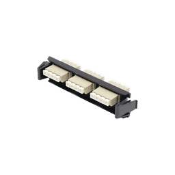 Placa acopladora de Fibra Óptica Quick-Pack, Con 3 Conectores LC Quad (12 Fibras), Para fibra Multimodo, Beige