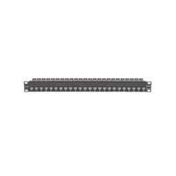 Patch Panel Z-MAX de 24 puertos, Blindado, Precargado con Jacks Categoria 6A, Plano, 1UR