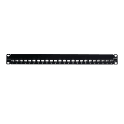 Patch Panel UTP Z-MAX de 24 puertos, Precargado con Jacks Categoría 6, Plano, 1UR