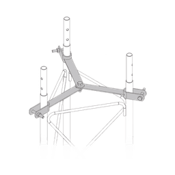 Brida para sujeción de retenida compatible con tramos STZ35G, Galvanizado por Inmersión en Caliente.