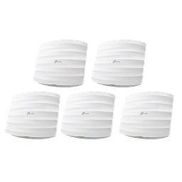 Kit de 5 Puntos de Accesso Omada doble banda 802.11ac, MU-MIMO, PoE af y PoE Pasivo, soporta hasta 100 clientes, hasta 1350 Mbps.