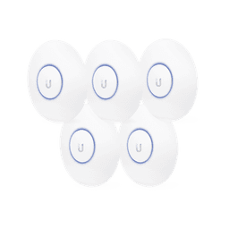 Paquete de 5 Access Point UniFi, doble banda 802.11ac, MIMO 2X2, soporta 100 clientes, hasta 867 Mbps, para interior, PoE 802.3af.