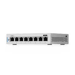 Switch UniFi Administrable capa 2 de 8 Puertos Gigabit (7 Ethernet y 1 PoE Pasivo 48V)