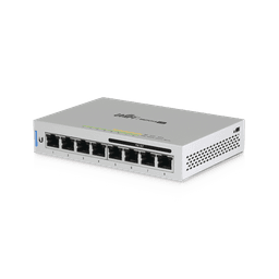 Switch UniFi Administrable capa 2 de 8 puertos Gigabit (4 Puertos Gigabit PoE 802.3af y 4 puertos Gigabit ethernet) 60W