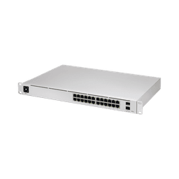 UniFi Switch USW-Pro-24, Capa 3 de 24 puertos Gigabit RJ-45 + 2 puertos 1/10G SFP+, pantalla informativa