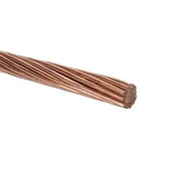 Cable Eléctrico de Cobre Desnudo Semiduro 7 Hilos, Cal. 2/0 AWG, Rollo de 100 m.