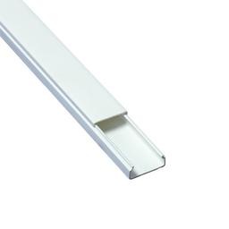 Canaleta blanca de PVC auto extinguible, sin división, 20 x 10 mm, tramo de 2.5 m (5101-01260) 