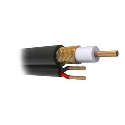 Bobina de 305 metros de Cable Coaxial RG59 Siamés, Malla de Cobre, HECHO EN MÉXICO, Optimizado para HD. Aplicación para intemperie.  ( Forro grabado con la marca SYSCOM )